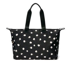 Alice + Olivia Black w/ White Daisy Print Duffel Bag/AO X FABFITFUN DUFFEL BAG